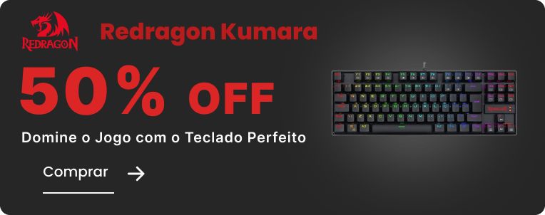 Teclado Redragon por 50% de desconto!